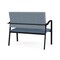 Lesro Newport 2 Seat Tandem Seating Metal Frame No Center Arms, Black, RS Rain Song Back, MD Titan Seat NP1501 - alternate 2